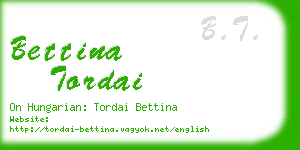 bettina tordai business card